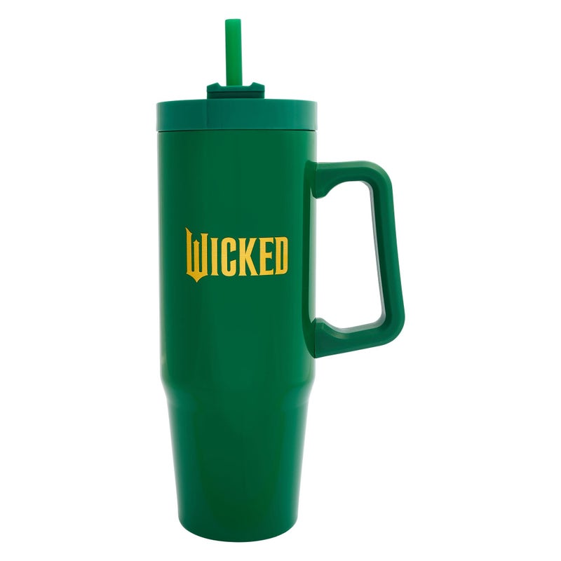 Wicked 900ml Insulated Tumbler with Straw and Lid  Official Merchandise by Polar Gear Movie Themed Travel Tumbler Cup  Double Wall Stainless Steel Tumbler Insulated Cup Green
