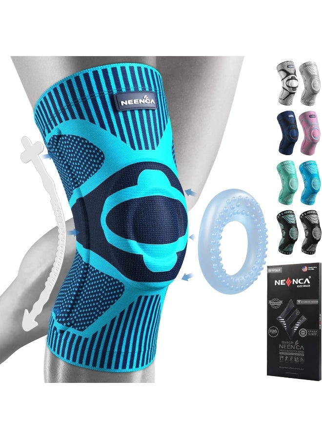 NEENCA Professional Knee Brace, Compression Knee Sleeve with Patella Gel Pad & Side Stabilizers Knee Support Bandage for Pain Relief Medical Knee Pad for ACL Running Joint Recovery - Image 1