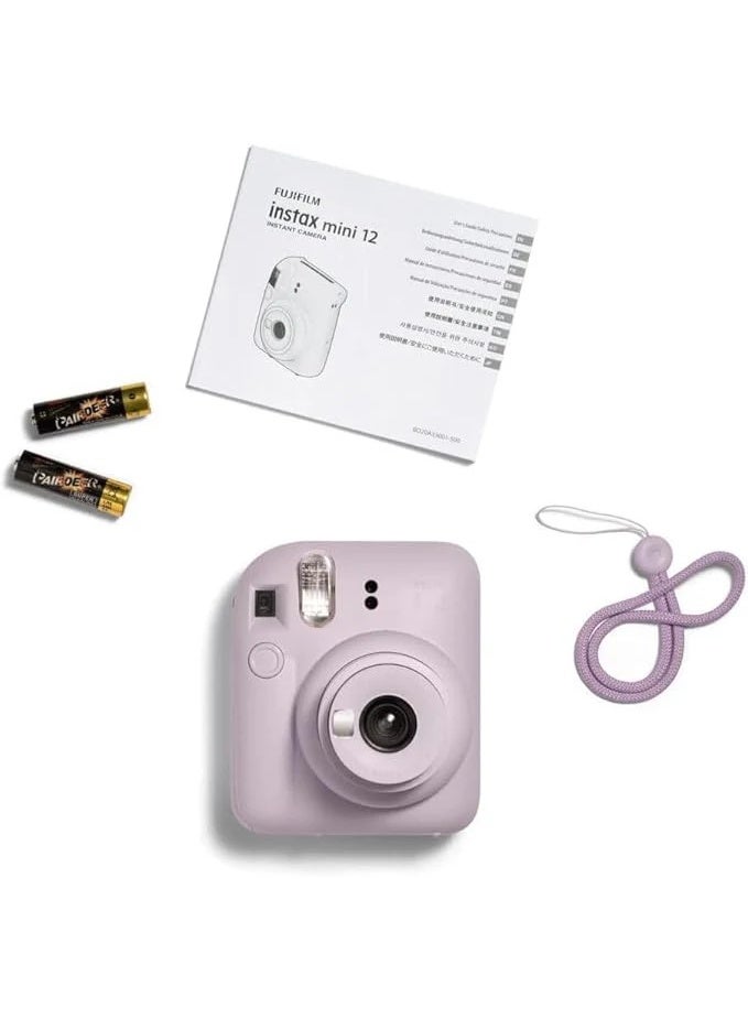 Instax Mini 12 Christmas Gift Box – Purple Instant Mini 12 Camera with Gray Case, Mermaid Mini Film, Photo Frame, Pegs and Batteries – Perfect Christmas Gift for Kids, Teens, and Adults - Image 2