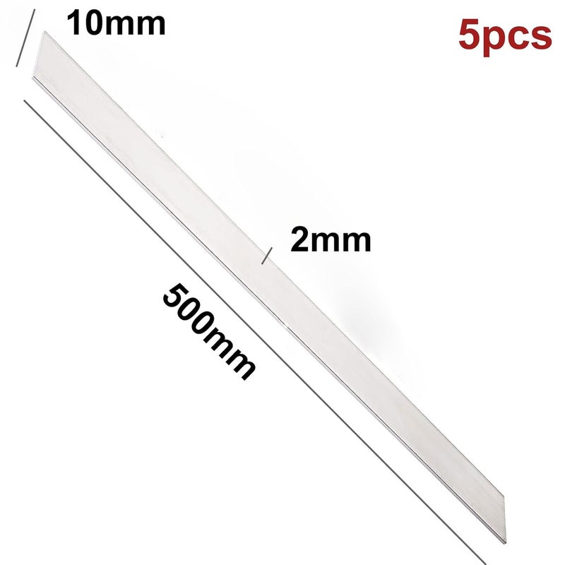 6061 Aluminum Flat Bar 10mm Width 2mm Thickness 500mm Length 5 Pcs DIY Customizable - Image 3