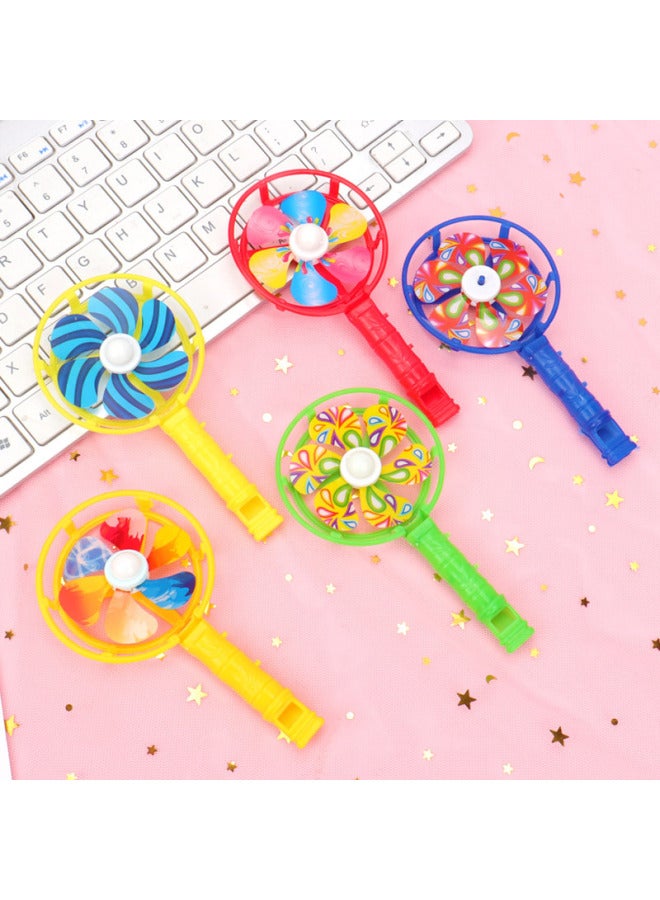 Loquat Single Whistle Small Fan Handheld Fan Blowing Fan Small Toy Scanning Code Small Toy Wholesale-Color:Separate Opp Bag - Image 3
