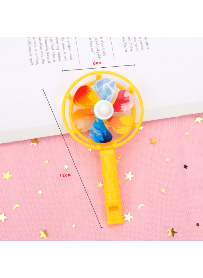 Loquat Single Whistle Small Fan Handheld Fan Blowing Fan Small Toy Scanning Code Small Toy Wholesale-Color:Separate Opp Bag - Image 4