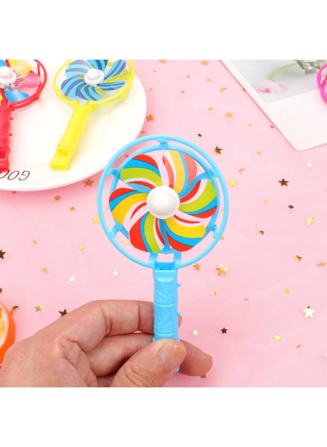 Loquat Single Whistle Small Fan Handheld Fan Blowing Fan Small Toy Scanning Code Small Toy Wholesale-Color:Separate Opp Bag - Image 2