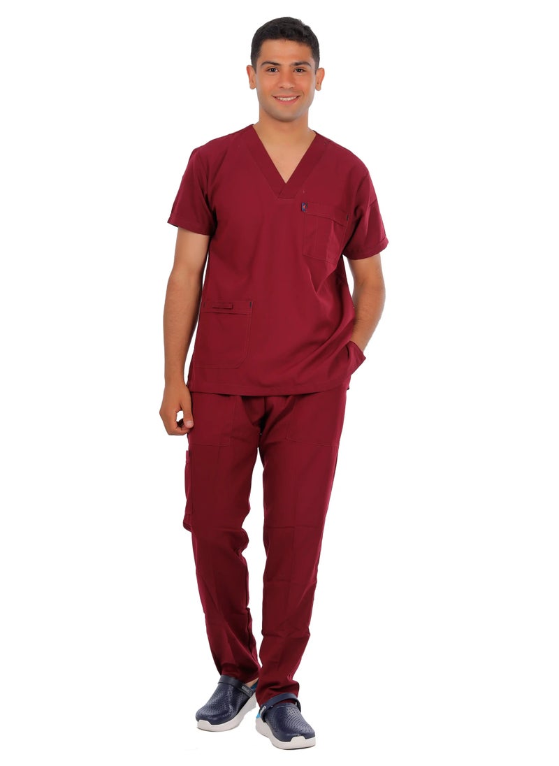 APEX Classic Scrub 1/2 Sleeve Male Crimson LIN 