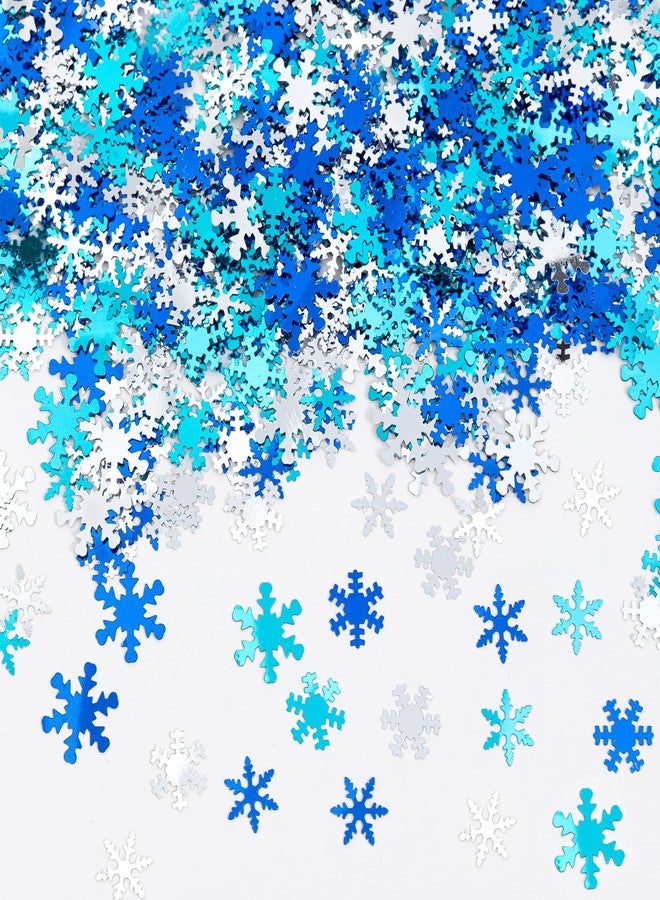 CIPOWM Christmas Snowflake Confetti Decorations, Snowflake Metallic Foil Table Confetti Glitter Sprinkles Sequin for Christmas Winter Wonderland Party Home Decoration, 1800pcs/100g - Image 5
