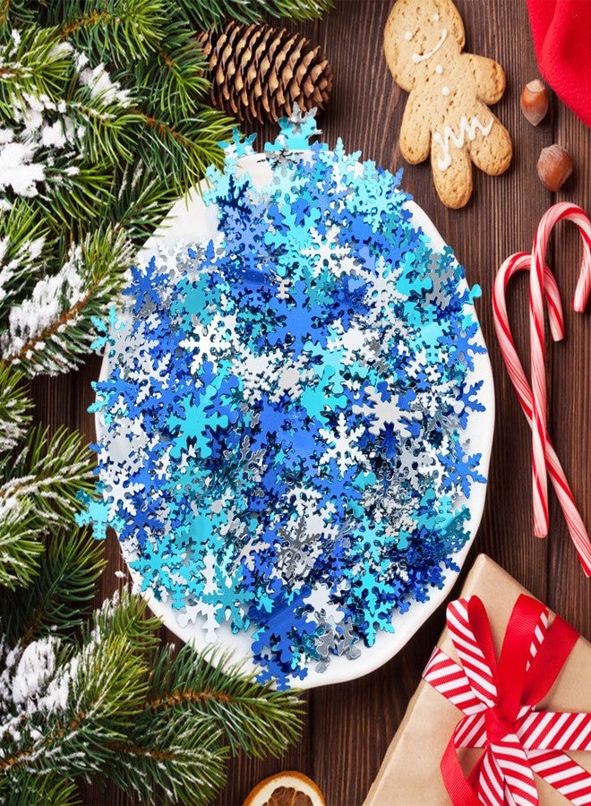 CIPOWM Christmas Snowflake Confetti Decorations, Snowflake Metallic Foil Table Confetti Glitter Sprinkles Sequin for Christmas Winter Wonderland Party Home Decoration, 1800pcs/100g - Image 4