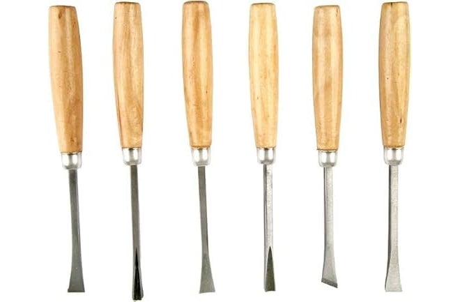 TOOLBUX Combination 6 pcs Chisel Set | Durable & Precision Woodworking Tools | Perfect for Carving, Shaping, and Smoothing | Ideal for DIY Enthusiasts, Craftsmen, and Professionals | - Image 1