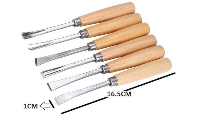 TOOLBUX Combination 6 pcs Chisel Set | Durable & Precision Woodworking Tools | Perfect for Carving, Shaping, and Smoothing | Ideal for DIY Enthusiasts, Craftsmen, and Professionals | - Image 3