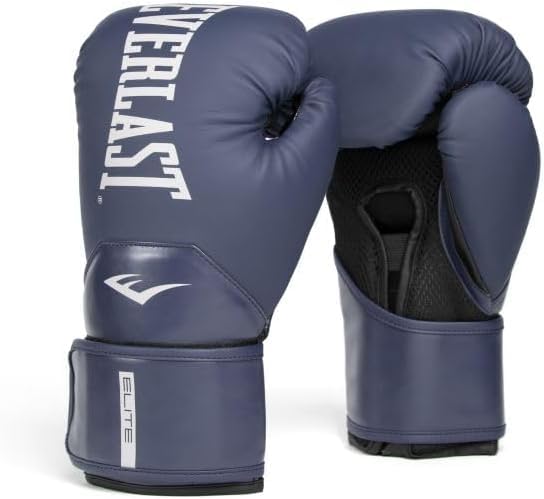 Everlast Elite 2 Boxing Gloves Pro Training Heavy Bag Gloves Men Women Ventilated Palm MultiLayer Protection Navy 14 oz - Image 1