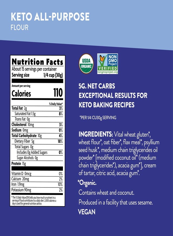 Nature's Path Organic Keto All-Purpose Flour, 16 oz (Pack of 1), Non-GMO - Image 4