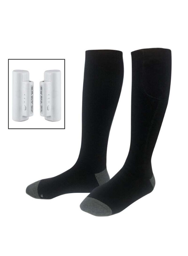 Electric Heated Rechargeable Socks Black - Image 1