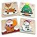 Anditoy 4 Pack Christmas Wooden Puzzles for Kids Toddlers Christmas Toys Christmas Stocking Stuffers Party Favors Gifts - Image 3