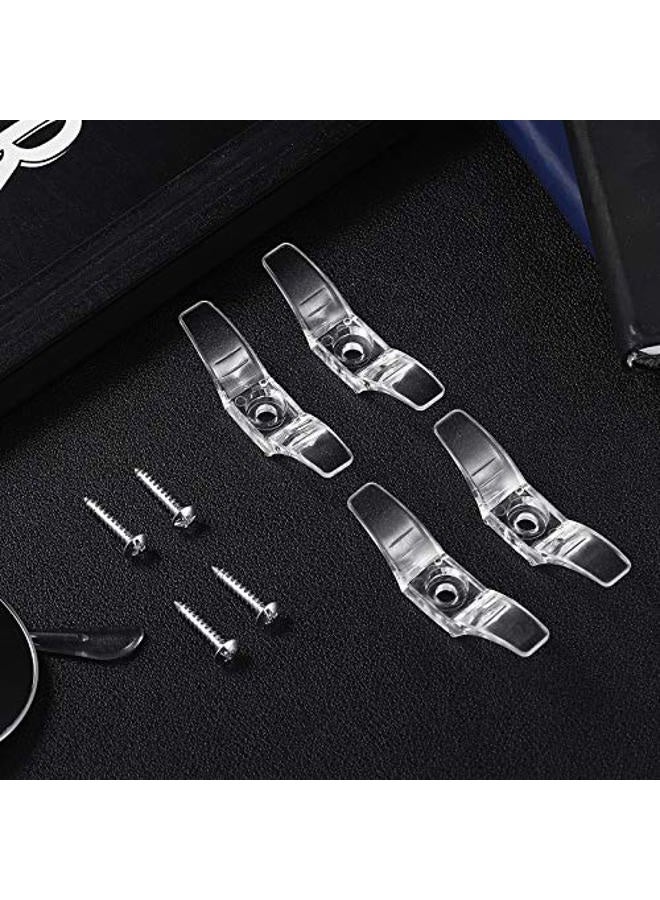 Jetec 12 Sets Window Blind Cord Cleats Safety Cord Cleats for Blinds with Screws Plastic Transparent for Home Office Window Curtains Sun Shades Ropes - Image 5
