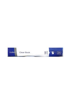 Deluxe 100-Pocket Clear Book, A4 Size Blue Colour  - Image 4
