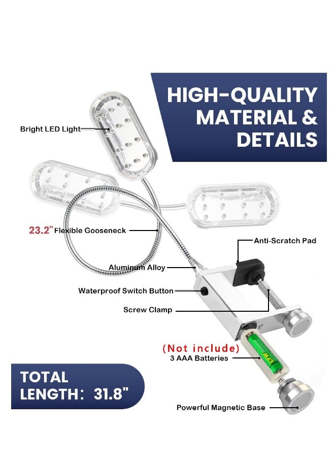 Generic Grill Lights for Outdoor Grill, Grilling Gifts for Men, Grill Accessories Mens Gifts for Festival, Magnetic Base u0026 Built-in Clamp BBQ Light, Long Flexible Gooseneck, Stuffers Gifts for Men  - Image 5