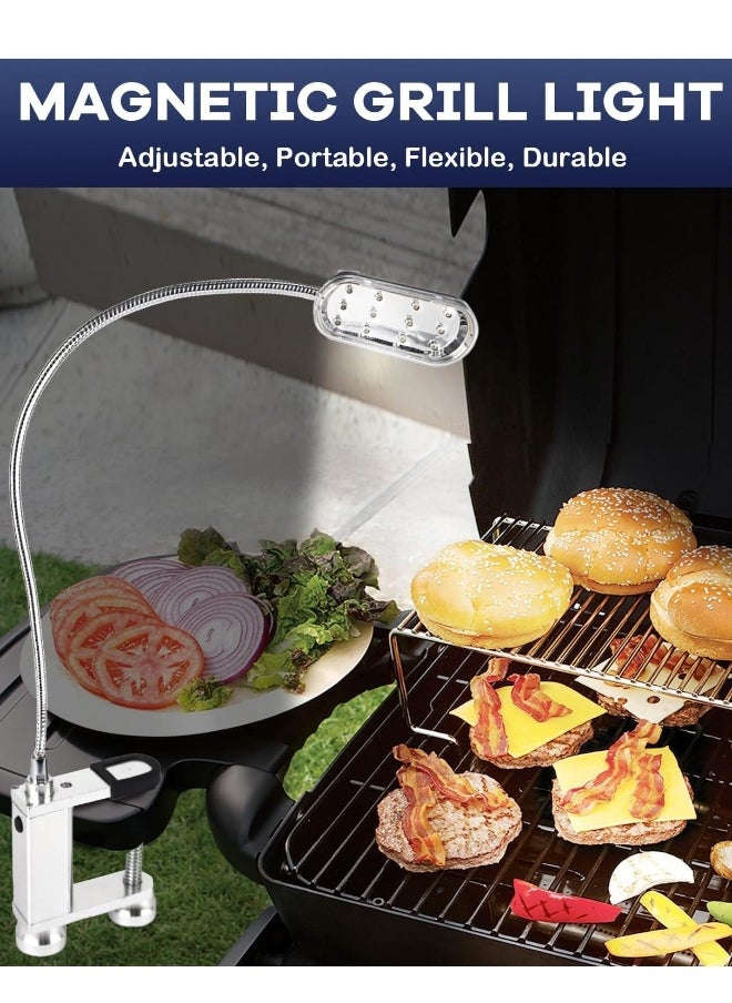Generic Grill Lights for Outdoor Grill, Grilling Gifts for Men, Grill Accessories Mens Gifts for Festival, Magnetic Base u0026 Built-in Clamp BBQ Light, Long Flexible Gooseneck, Stuffers Gifts for Men  - Image 2