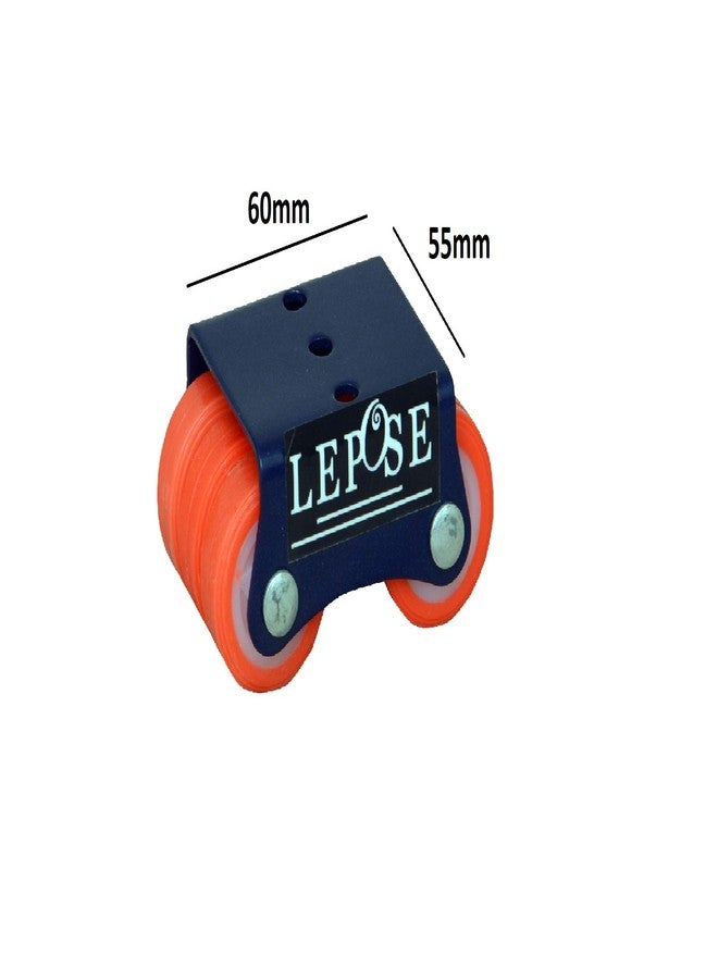 Lepose 6-Wheels Roller Moving Castor (Blue And Orange, 50 mm) -4 Pieces in 1 Box - Image 2
