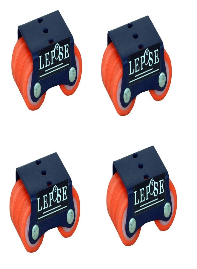 Lepose 6-Wheels Roller Moving Castor (Blue And Orange, 50 mm) -4 Pieces in 1 Box - Image 1