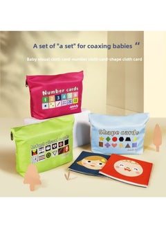 Generic Baby Early Education Educational Card Tearable Toys Educational Early Education Cognition 0-3 Years Old Cloth Card Bite Washable Repeated-Color:Shape Cloth Card  - Image 2