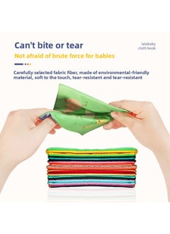 Generic Baby Early Education Educational Card Tearable Toys Educational Early Education Cognition 0-3 Years Old Cloth Card Bite Washable Repeated-Color:Shape Cloth Card  - Image 3