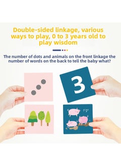 Generic Baby Early Education Educational Card Tearable Toys Educational Early Education Cognition 0-3 Years Old Cloth Card Bite Washable Repeated-Color:Shape Cloth Card  - Image 4