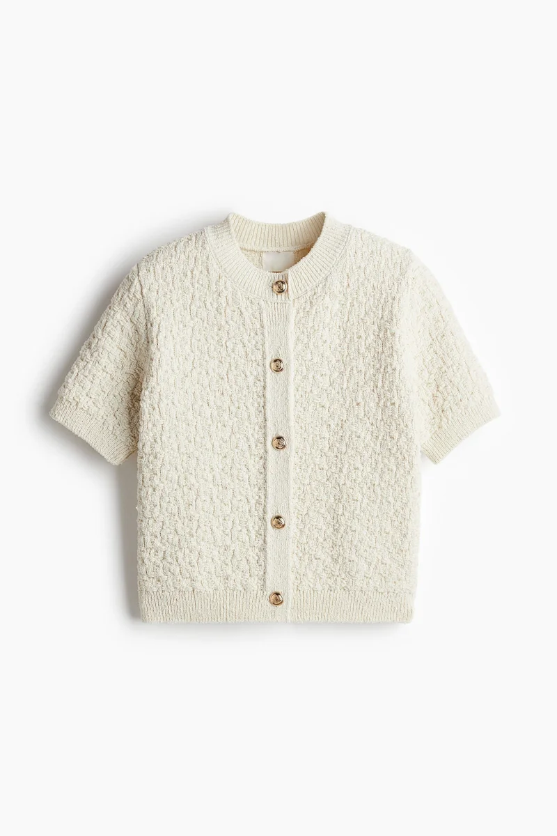 H&M Textured-knit cardigan
