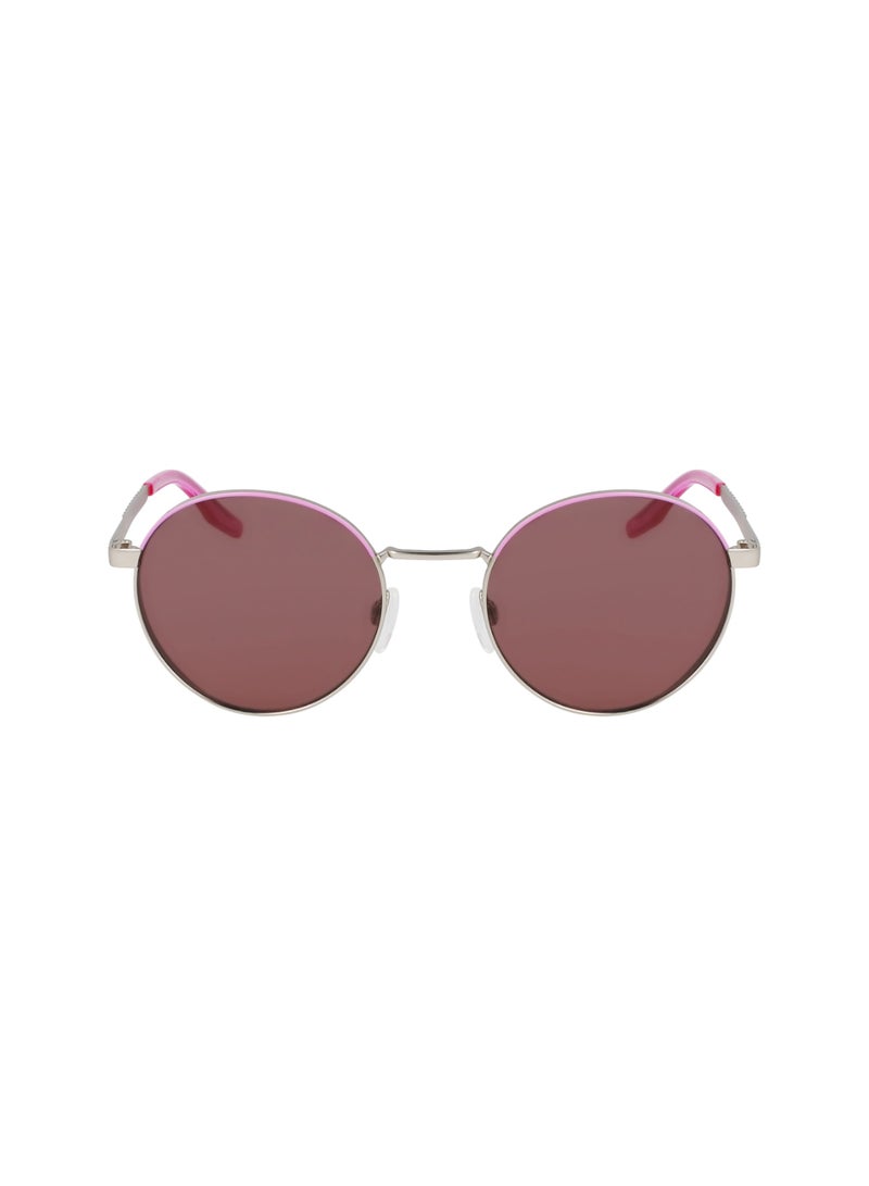 CONVERSE Women's UV Protection Round Shape Metal Sunglasses CV107S FOXING II-046-5120 - Lens Size: 51 - Satin Silver/Grape Fizz - Image 1