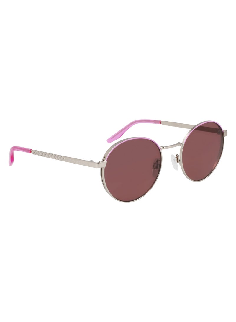 CONVERSE Women's UV Protection Round Shape Metal Sunglasses CV107S FOXING II-046-5120 - Lens Size: 51 - Satin Silver/Grape Fizz - Image 3