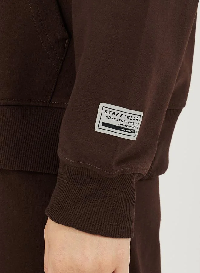 Styli Styli Graphic Print Oversized Hoodie and Cuffed Joggers Co-Ords