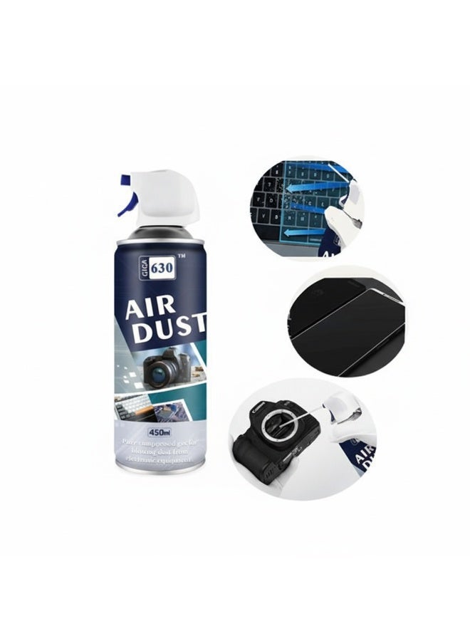 Giga Compressed Gas Air Duster 450ml Giga 630, Great for cleaning computer keyboards, mice, laptops, electronics, workstations, figurines, collectibles, window blinds, car interiors - Image 3