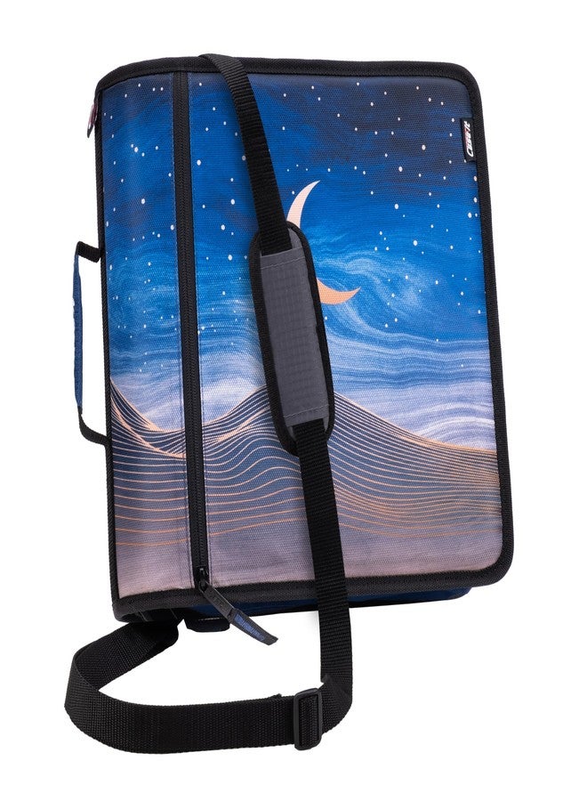 Case it Case-it Mighty Zip Tab School Zipper Binder | 3-Inch O-Rings, 600-Sheet Capacity, 5-Subject Expanding File Folder, Multiple Pockets & Storage Organizer, Shoulder Strap | D-146 Desert Night - Image 1