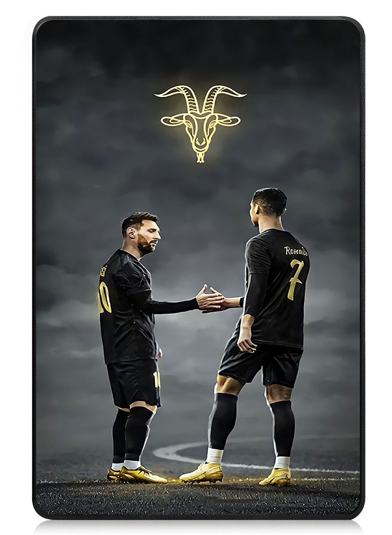 Theodor Protective Flip Case For Samsung Galaxy Tab S6 Lite 10.4 Inch 2024/2022/2020, With Trifold Stand Auto Wake Sleep Shockproof Cover Messi Ronaldo Goat - Image 1