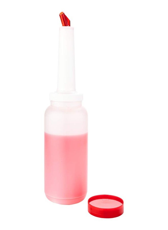 Restaurantware زجاجة صب عصير سعة 2.5 لتر من رستورانتوير، حاوية تخزين وصب مقاومة للتسرب - غطاء صب، غطاء تخزين، حاوية عصير بلاستيكية حمراء، قابلة للغسل في غسالة الصحون، لصب وتخزين المشروبات - Image 1