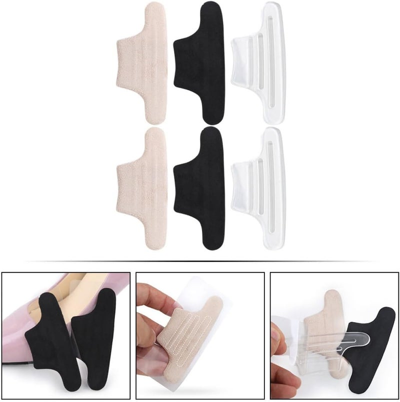 Heel Cushion Inserts 3 Pairs Gel Heel Protectors Fabric Pads Anti-Slip Comfort Women’s Foot Relief - Image 3