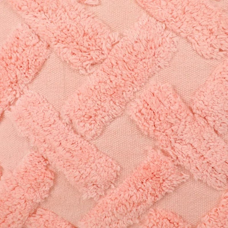 pepme pepme Criss Cross Bars Tufted Cushion Cover 16x16 Pink  - Image 3