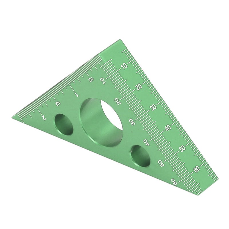 Woodworking Accuracy Angle Ruler Aluminum Alloy 3in - Clear Scale 45 90 Degree Measuring Tool for DIY Woodworking Projects - Image 1