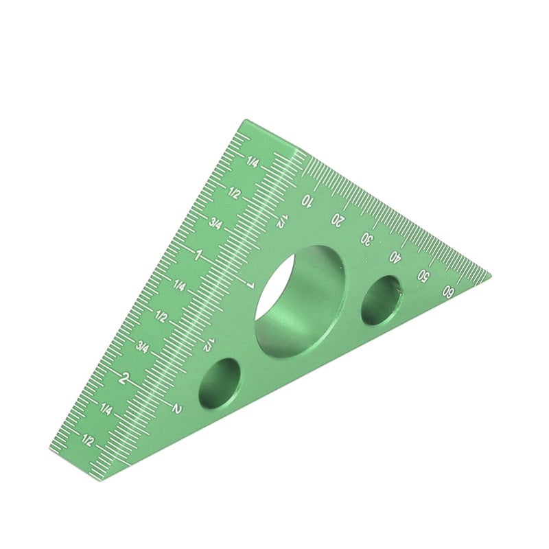 Woodworking Accuracy Angle Ruler Aluminum Alloy 3in - Clear Scale 45 90 Degree Measuring Tool for DIY Woodworking Projects - Image 3