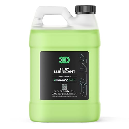 3D Clay Lubricant GLW Series | DIY Car Detailing | Hyper Slick Lubrication for Clay Bars | Eliminates Contaminants from Paint | Ultra Surface Protection | Decontamination Formula | Easy to Use | 64oz - Image 1