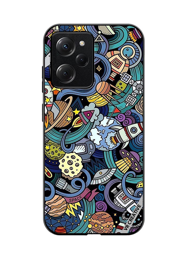VR CREATIVE Protective Case Cover For Xioami Pcoo X5 Pro Cartoon Doodles Design Multicolour - Image 1