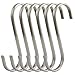 RuiLing Premium 6 Pack Size X-Large Brushed Stainless Flat S Hooks Kitchen Pot Pan Hanger Clothes Storage Rack. - Image 2