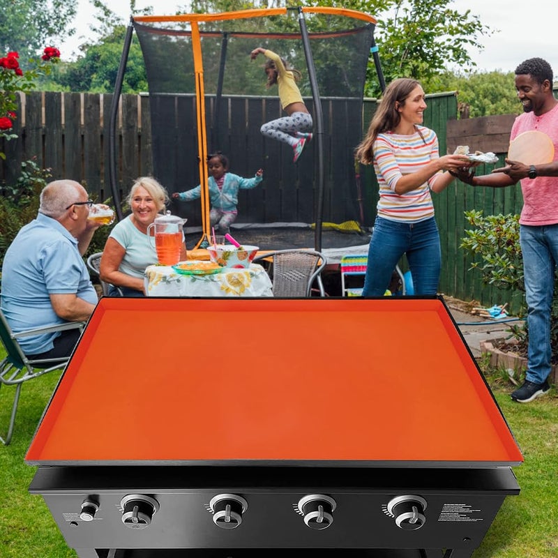 36" Heavy Duty Silicone Grill Mat for 36" Blackstone Griddle Accessories Griddle Mat,Grill mats for Outdoor Grill Deck Protector,Reusable Grill Covers - Image 2