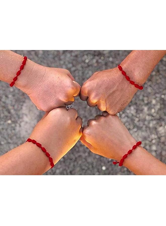 erorex Handmade 7 Knots Red String Bracelet For Protection Evil Eye And Good Luck Amulet For Success And Prosperity Friendship Bracelets For Women Men Teens 1Pc - Image 3