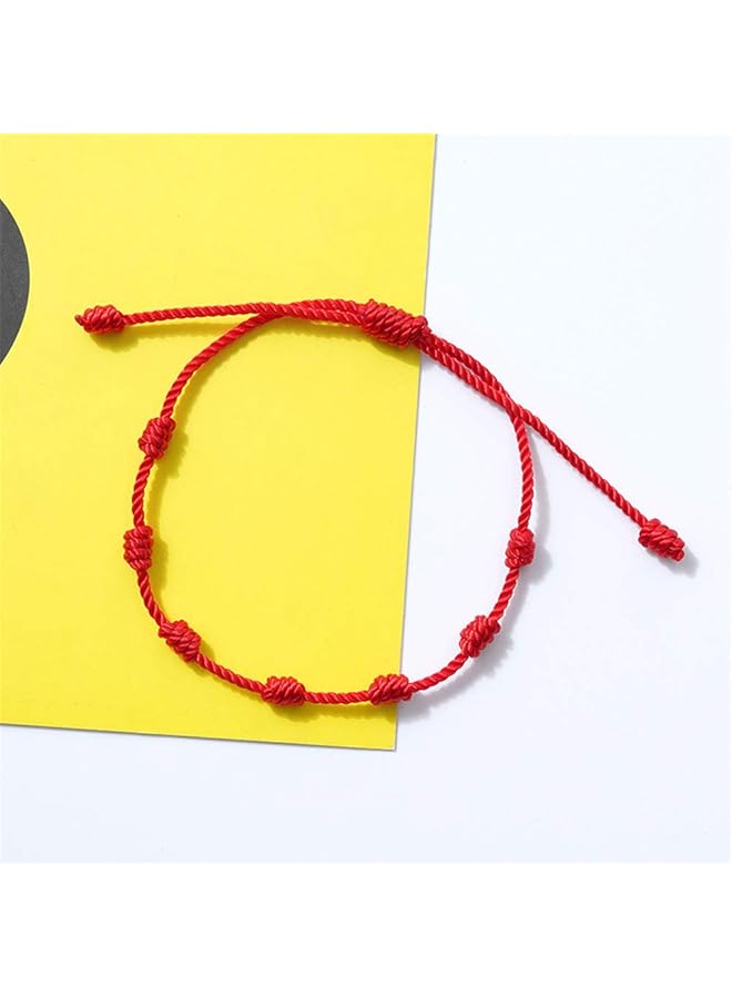 erorex Handmade 7 Knots Red String Bracelet For Protection Evil Eye And Good Luck Amulet For Success And Prosperity Friendship Bracelets For Women Men Teens 1Pc - Image 5