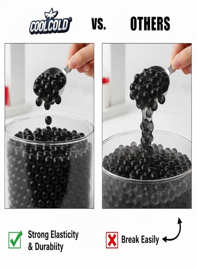 COOLCOLD Gel Blaster Refill Ammo - 20,000 Rounds of 7-8mm Non-Toxic Water Beads for Gel Guns - Safe for Adults 15+ - Transparent Blue Gel Bullets - Pack of 2 - Also Ideal as Home Decor Vase (Black) - Image 4