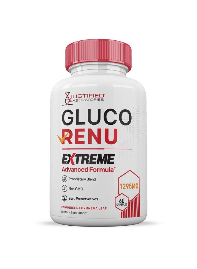 Justified Laboratories Gluco Renu Extreme 1295MG Glyco Support Pills Advacned Formula Gluo Renew Glycogen Support Formulated with Turmeric Berberine Resveratrol Garlic Bitter Melon Milk Thistle 60 Capsules - Image 4