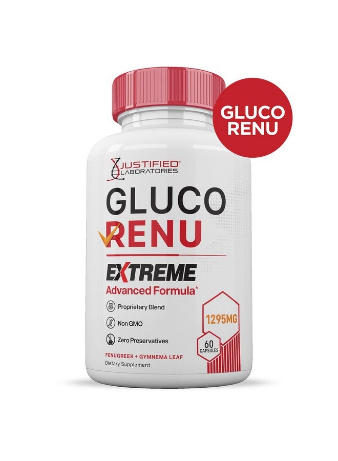 Justified Laboratories Gluco Renu Extreme 1295MG Glyco Support Pills Advacned Formula Gluo Renew Glycogen Support Formulated with Turmeric Berberine Resveratrol Garlic Bitter Melon Milk Thistle 60 Capsules - Image 3