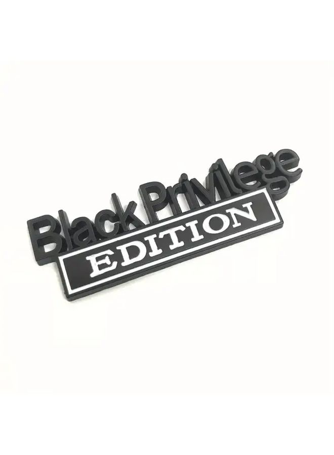 Black And White Car Emblem Badge Decorative Automotive Modification Accessory - Image 3