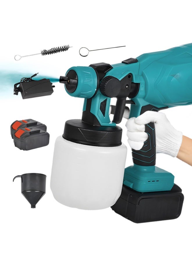 Cordless Electric Paint Sprayer Gun – 2 Batteries, HVLP Handheld Paint Machine for Home, Fence, Car & Wall Painting  - Image 1