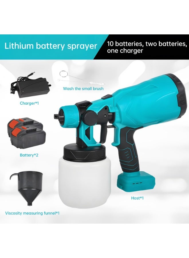 Cordless Electric Paint Sprayer Gun – 2 Batteries, HVLP Handheld Paint Machine for Home, Fence, Car & Wall Painting  - Image 3