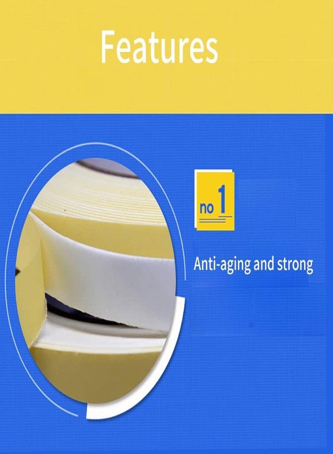 ANKEV شريط لاصق مزدوج الجوانب من ANKEV مصنوع من رغوة الأكريليك، مناسب للجدران، والأعمال الحرفية، والأثاث، والورق، والخطافات، متعدد الاستخدامات، للمنزل، والمكتب، ومشاريع DIY، مثالي للتركيب، مقاس 1 بوصة × 3 أمتار (عبوة من قطعتين). - Image 2